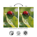 Morning Dew Ladybug Suede Flag Garden