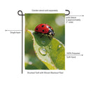 Morning Dew Ladybug Suede Flag Garden