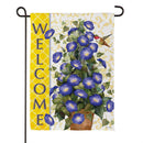 Morning Glories Hummingbird Suede Flag Garden