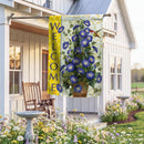 Morning Glories Hummingbird Suede Flag House