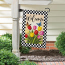 Tulip Garden Welcome Suede Flag Garden