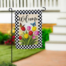 Tulip Garden Welcome Suede Flag Garden