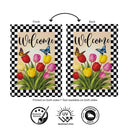 Tulip Garden Welcome Suede Flag Garden