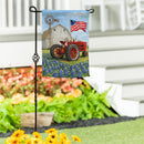 Homestead Tractor Suede Flag Garden