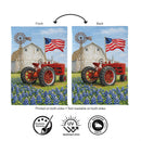 Homestead Tractor Suede Flag Garden