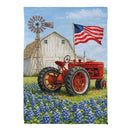 Homestead Tractor Suede Flag House