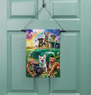 St. Patrick Dogs & Truck Suede Flag Garden