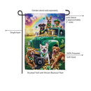 St. Patrick Dogs & Truck Suede Flag Garden
