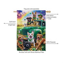 St. Patrick Dogs & Truck Suede Flag House