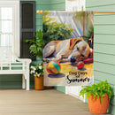 Dog Days of Summer Suede House Flag
