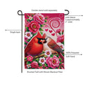 Cardinal Lovers Suede Garden Flag