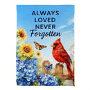 Always Loved Never Forgotten Suede Garden Flag Garden