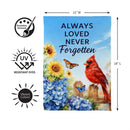 Always Loved Never Forgotten Suede Garden Flag Garden