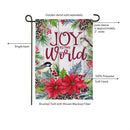 Joy To The World Floral Suede Flag Garden