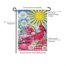 Cardinal Summer Suede Flag Garden
