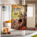 Squirrel Fun & Games Suede Flag House