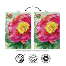 Pink Peony Suede Flag Garden