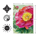Pink Peony Suede Flag House