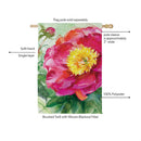 Pink Peony Suede Flag House