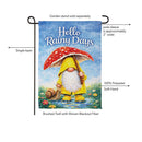Rainy Days Gnome Suede Garden Flag Garden