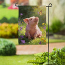 Sunlit Meadow Piglet Suede Flag Garden
