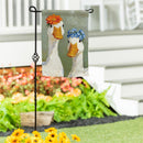 Floral Geese Suede Flag Garden