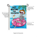 Just Waiting for Halloween  Suede Garden Flag