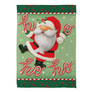 Ho Ho Ho Gnome Suede Garden Flag Garden