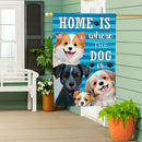 Home Is Where The Dog Is Suede House Flag