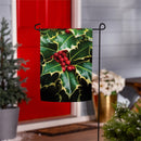Red Berry Foliage Suede Flag Garden