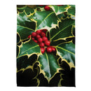 Red Berry Foliage Suede Flag Garden