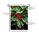 Red Berry Foliage Suede Flag Garden