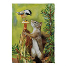 Wildlife Greeting Suede Flag Garden