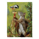Wildlife Greeting Suede Flag House