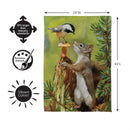 Wildlife Greeting Suede Flag House