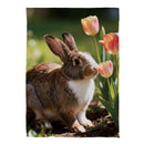 Curious Bunny Suede Flag House