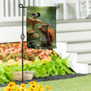 Foraging Squirrel Suede Garden Flag