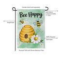 Bee Happy Hive Suede Garden Flag Garden