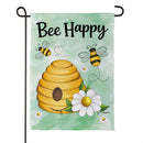 Bee Happy Hive Suede Garden Flag Garden