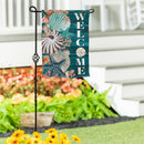 Seashell Welcome Suede Flag Garden