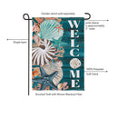 Seashell Welcome Suede Flag Garden
