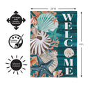 Seashell Welcome Suede Flag House