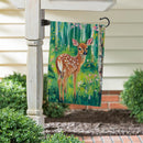 Woodlands Deer Suede Flag Garden