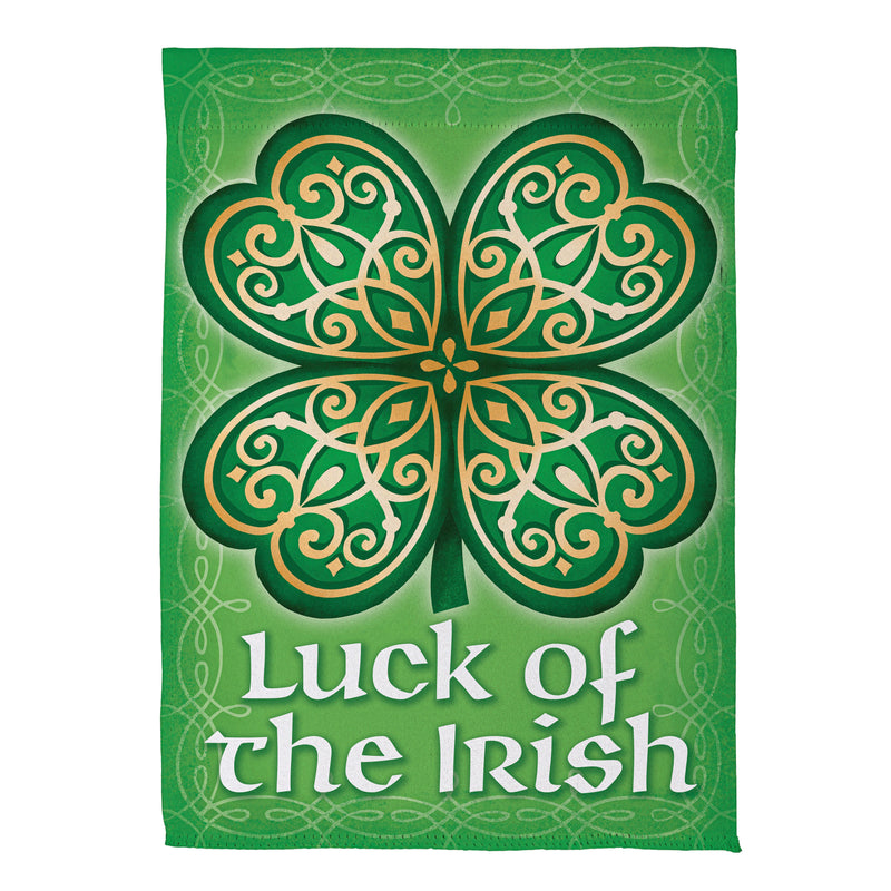 Luck Of The Irish Suede House Flag