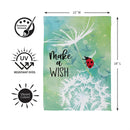 Make A Wish Dandelion Suede Flag Garden