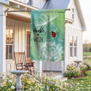 Make A Wish Dandelion Suede Flag House