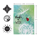 Make A Wish Dandelion Suede Flag House