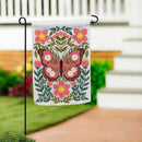 Floral Patterned Butterfly Suede Flag Garden