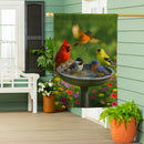 Bathing Birds Suede House Flag