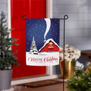 Cozy Christmas Night Suede Flag Garden
